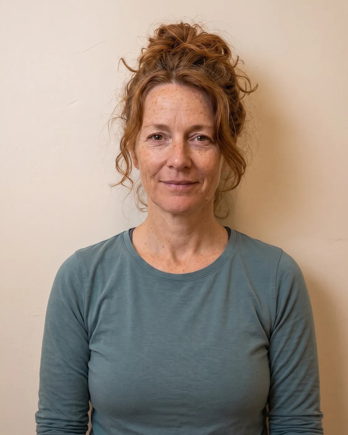 Portrait of Isobel McYogaface.